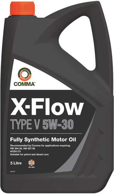 Моторне мастило автомобільне COMMA X-FLOW TYPE V 5W-30 5 л (XFV5L)