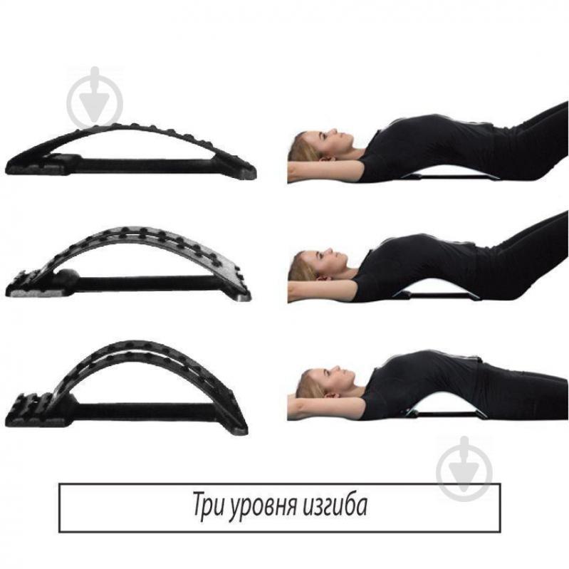 Масажер-місток для спини HLV Magic Back Support 6753 Black - фото 3