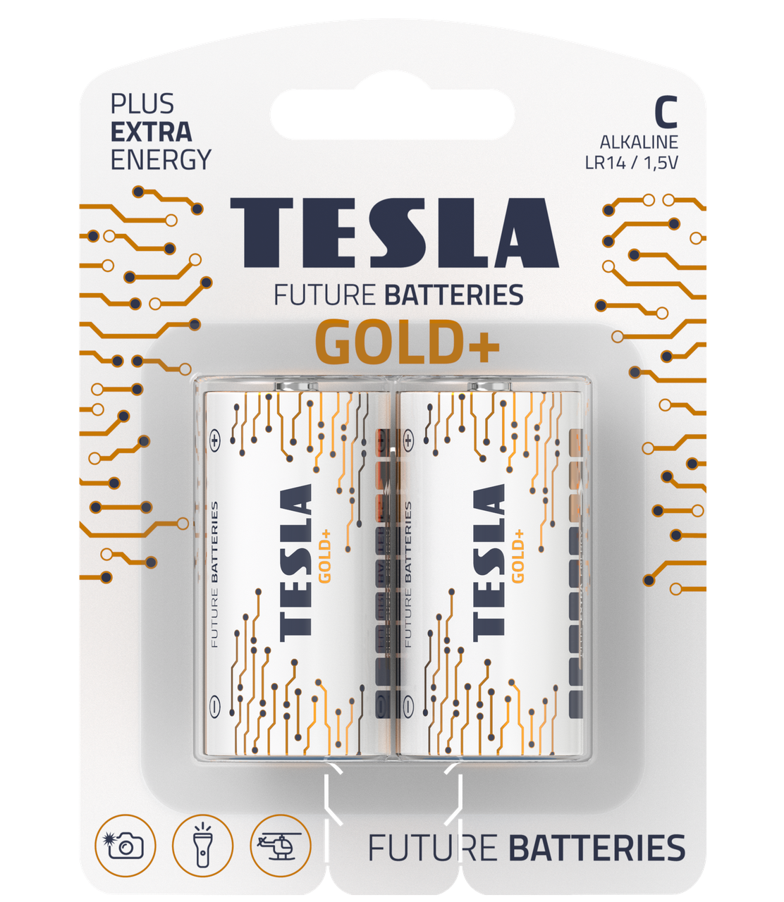 Батарейки TESLA C GOLD+ LR14 BLISTER FOIL 2 шт. (1794077104)