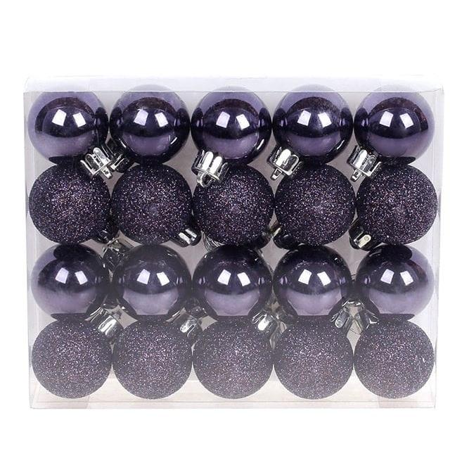 Набор пластиковых новогодних шаров Flora 20 шт. D-3 см (12079)