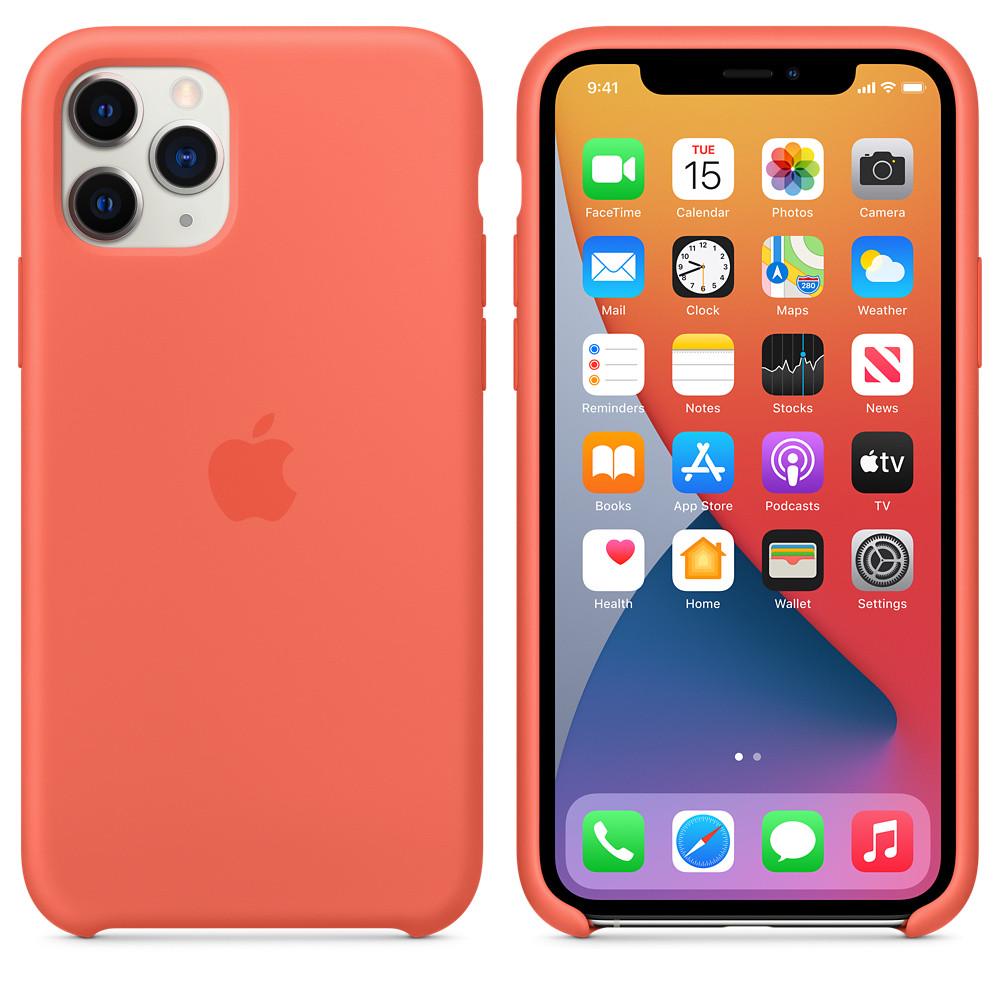 Силіконовий чохол-накладка Apple Silicone Case for iPhone 11 Pro, Clementine (MWYQ2) - фото 6