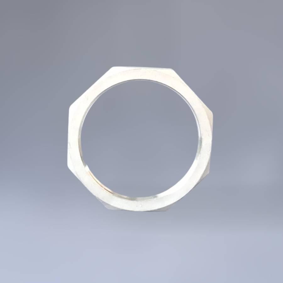 Контргайка нержавеющая резьбовая Ду80 3" восьмигранная н/ж сталь AISI304 DIN 431 BSPP Class 150 - фото 8