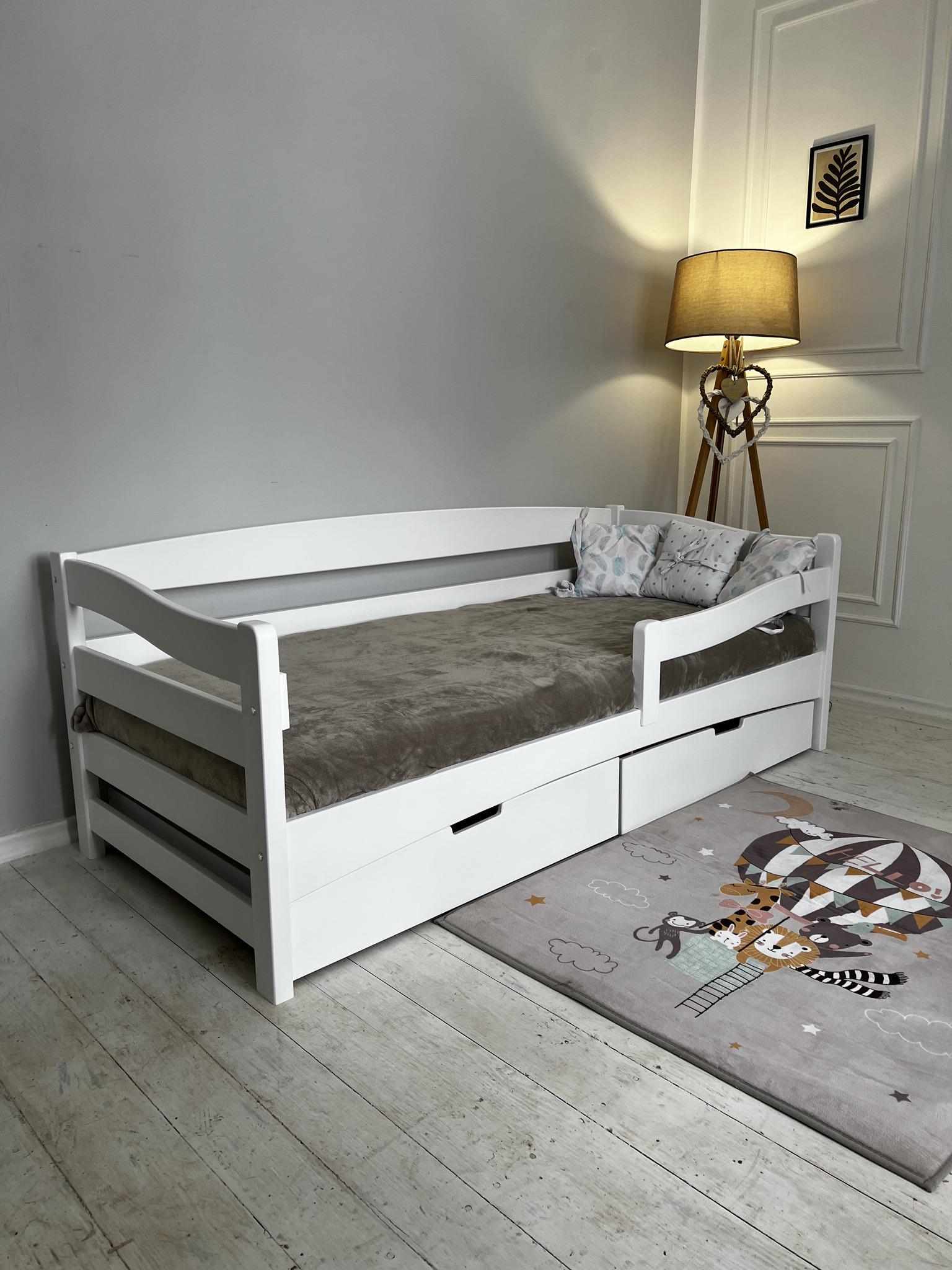 Ліжко підліткове Goydalka Afina з шухлядою 190x80 см Білий - фото 2 Ліжко підліткове Goydalka Afina з шухлядою 190x80 см Білий - фото 2