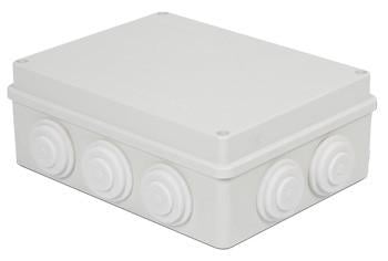 Розподільча коробка E.NEXT e.db.pro.200.155.80 зовнішня 10 герметичних вводів IP55 ПВХ 200х155х80 мм (p016009) - фото 3