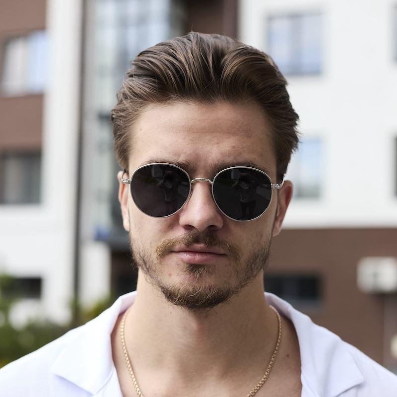 Окуляри сонцезахисні UG001 у металевій оправі з поляризацією Grey - фото 4