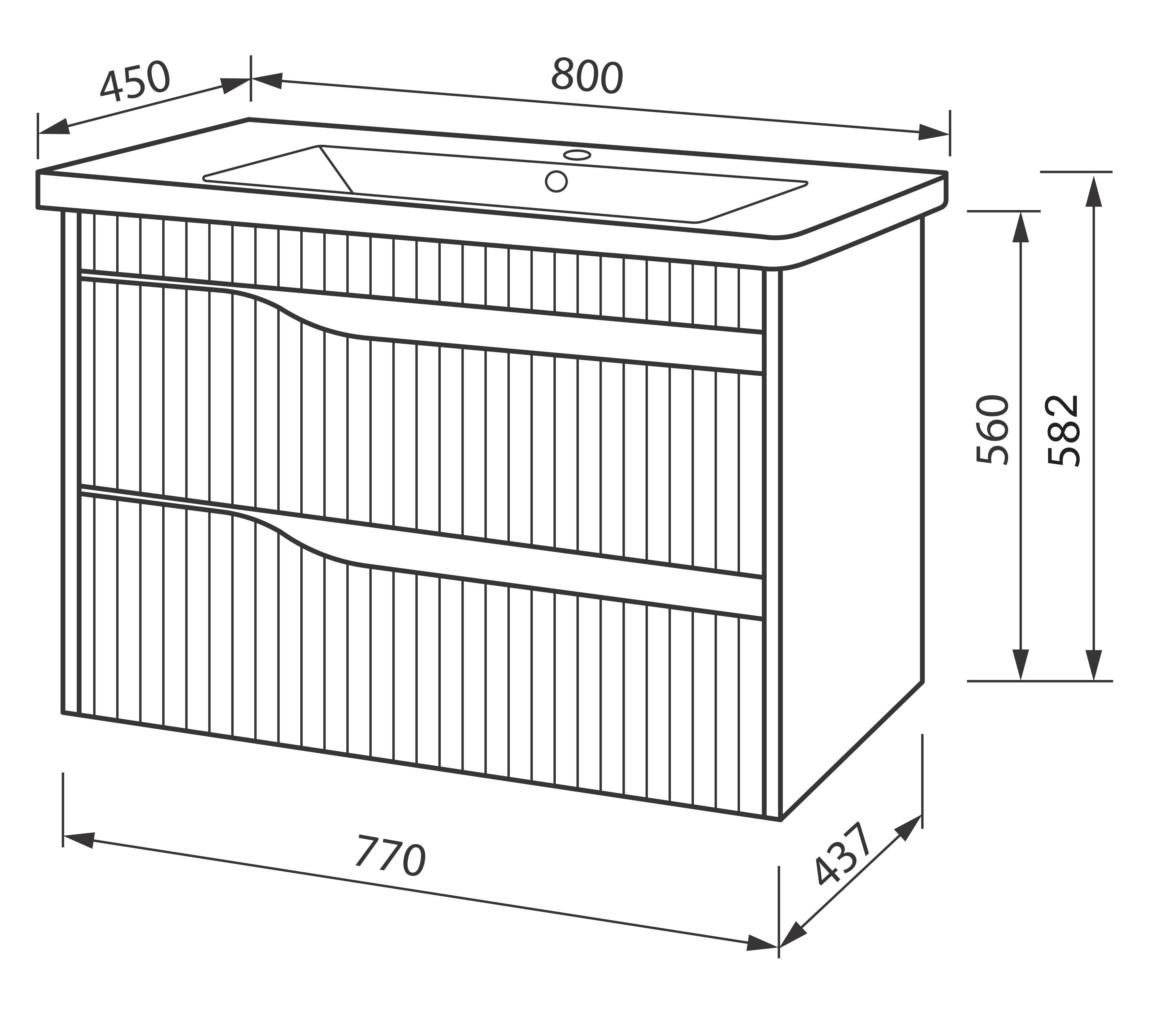 Тумба ЮВВИС Florence ТП-2 Д с умывальником Vesta 80 см Мокко матовый (UVV152) - фото 3 Тумба ЮВВИС Florence ТП-2 Д с умывальником Vesta 80 см Мокко матовый (UVV152) - фото 3