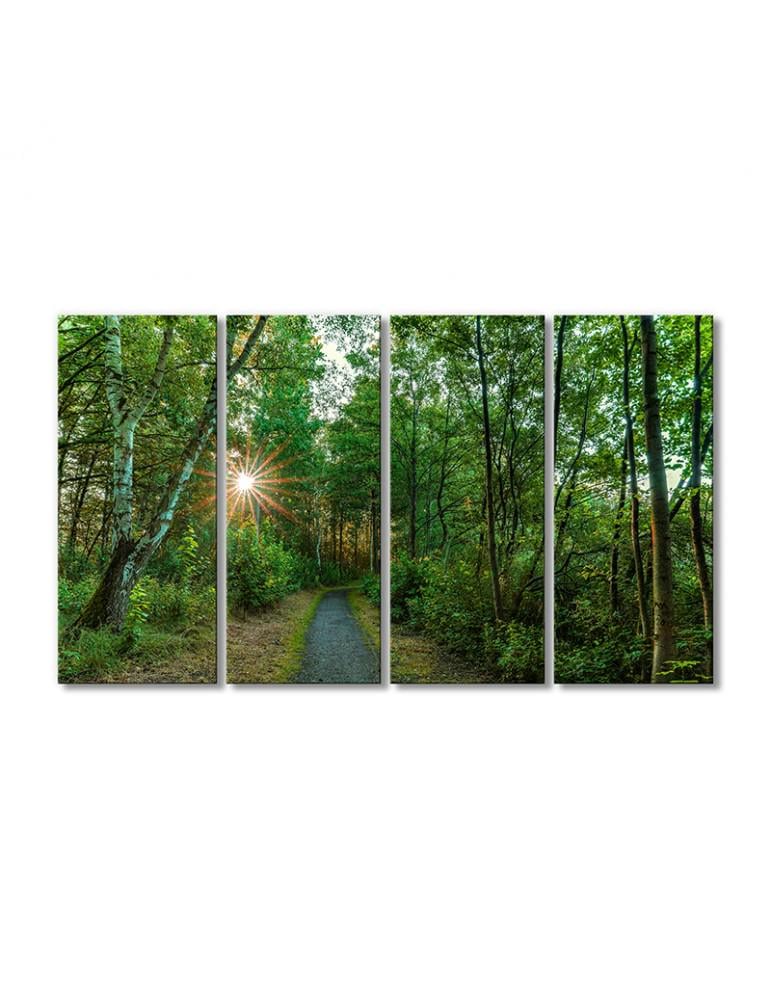 Картина модульная Путь сквозь чащу 4 модуля 70x105 см