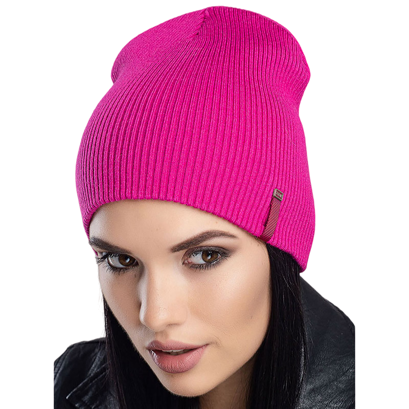 Шапка молодіжна Leks Купол подвійний рубчик без манжета one size Малиновий