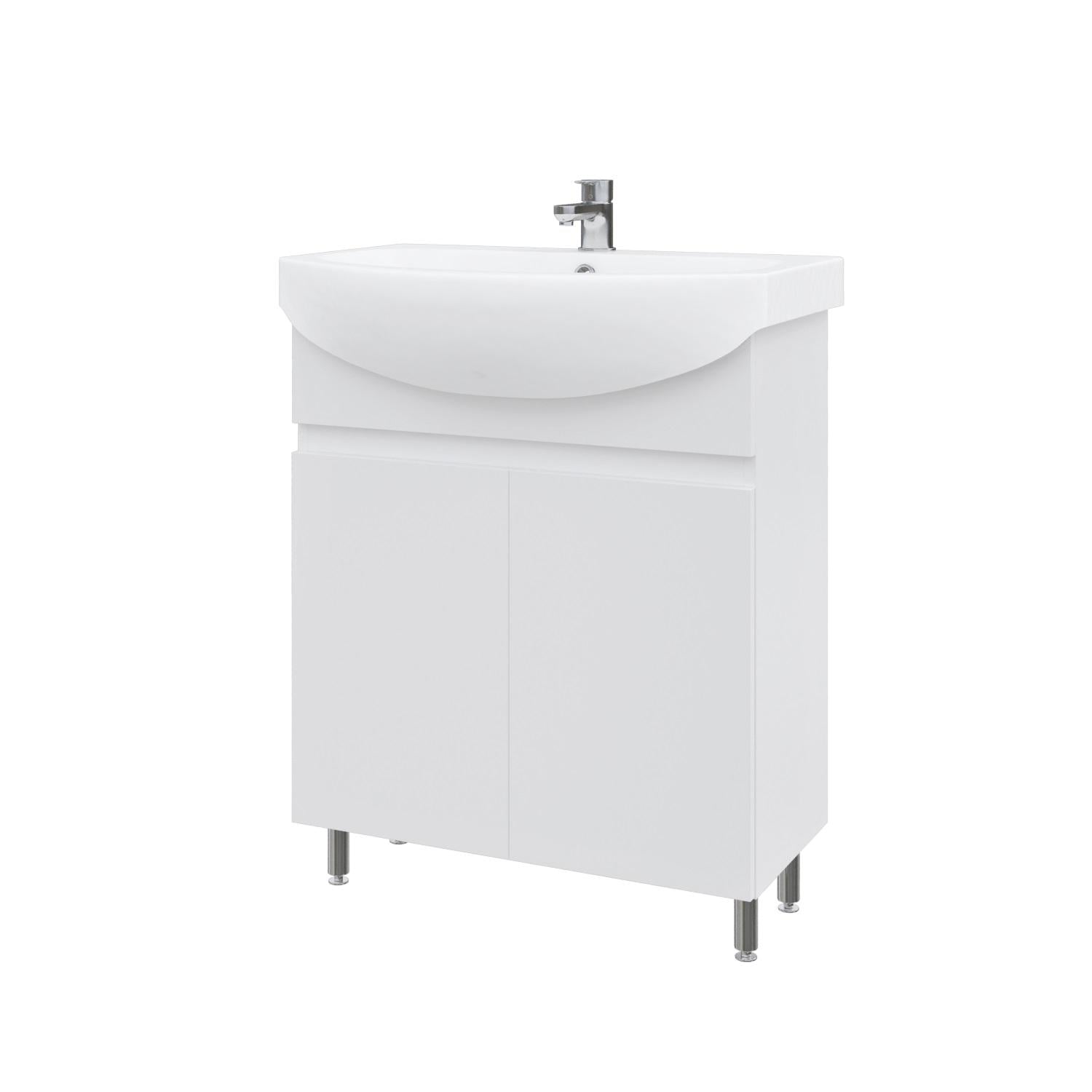 Тумба підлогова MEBLIBUD ERICA 70 з 2-ма дверцятами з умивальником Kolo Runa 70 см Білий (44357/3)