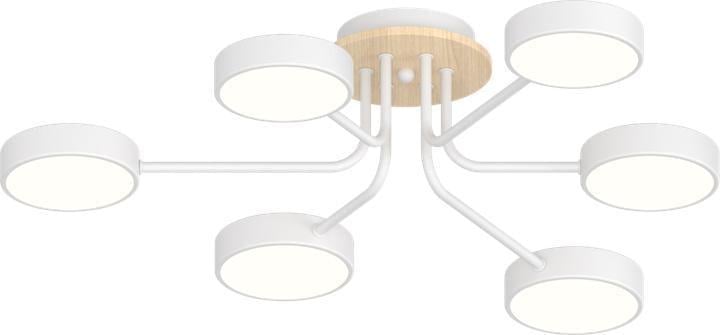 LED-люстра стельова Valeso з металевим каркасом 3000/4200/6000К IP20 XI3333-6 72W Білий (28685783)