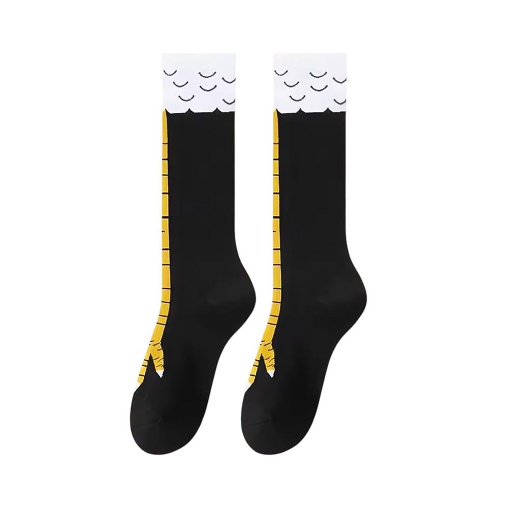 Носки хлопковые куриные лапки до колен Черный (NS0086_1) Носки хлопковые куриные лапки до колен Черный (NS0086_1)