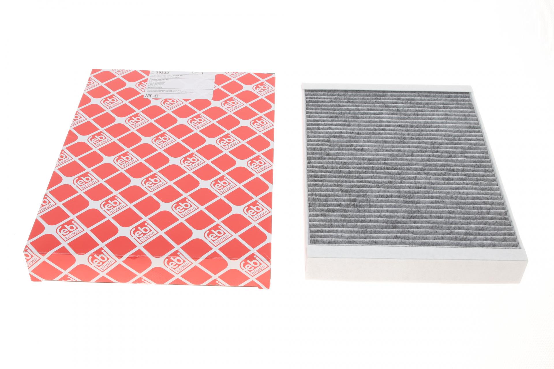 Фильтр салона FEBI BILSTEIN для Citroen C5/Peugeot 407 04- угольный (29222)