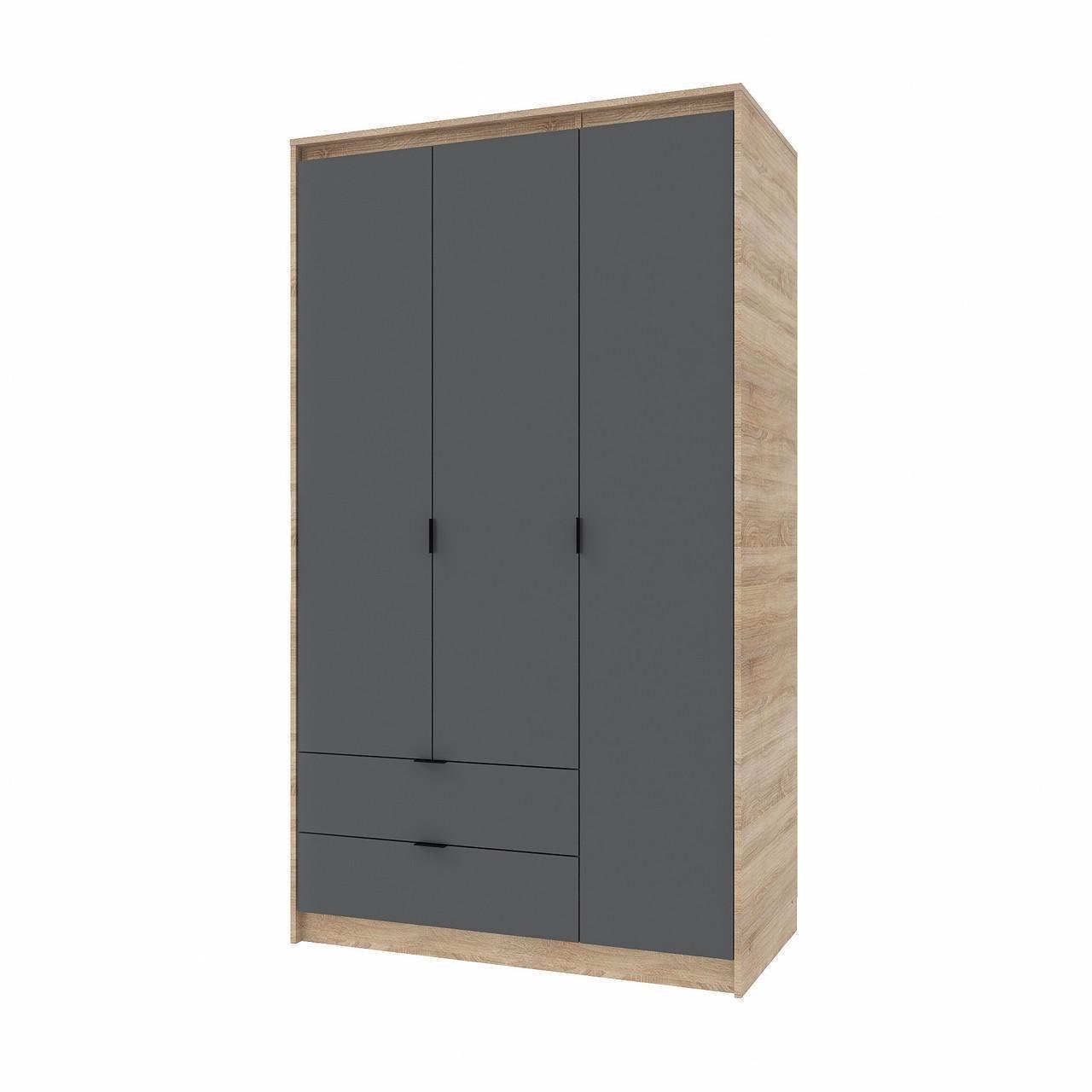 Шкаф Эверест Сити-1200 1202х500х2046 мм полки-штанга Дуб сонома/Графитовый (ЕВ20730.02)