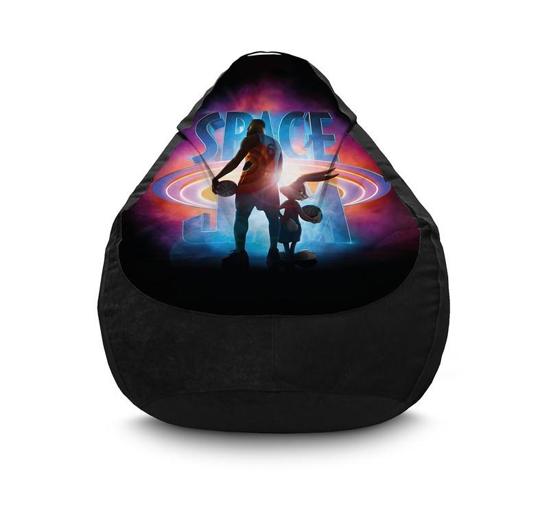 Кресло мешок iPuff Space Jam LeBron James and Bugs Bunny Флок XL 80x110 см Черный Кресло мешок iPuff Space Jam LeBron James and Bugs Bunny Флок XL 80x110 см Черный
