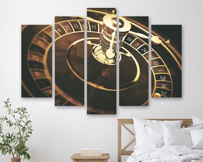 Модульная картина на холсте из пяти частей KIL Art Казино рулетка 112x68 см (M51_M_220) - фото 1 Модульная картина на холсте из пяти частей KIL Art Казино рулетка 112x68 см (M51_M_220) - фото 1