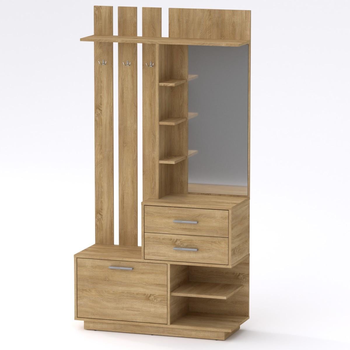 Передпокій Компаніт Єва з висувними ящиками та відкритими полицями з ДСП Дуб сонома