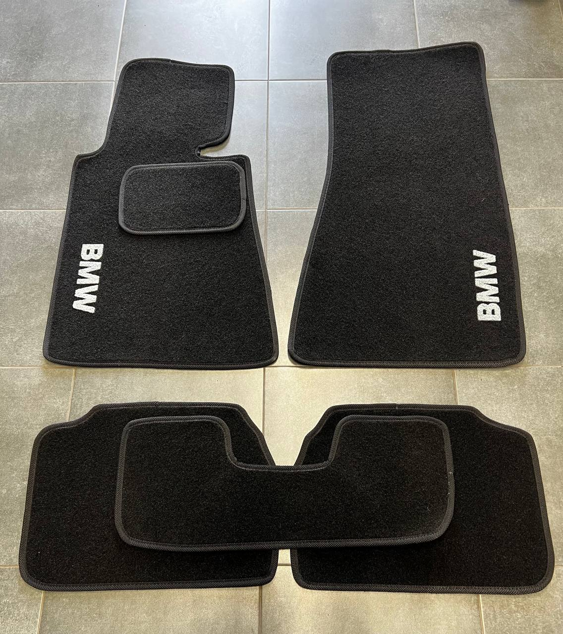 Килимки автомобільні ворсові в салон для BMW 5 E34 1987-1995 5 шт. Чорний (BLCCR1043)