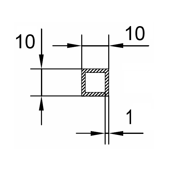 Труба алюмінієва квадратна 10х10х1 мм AS - фото 4
