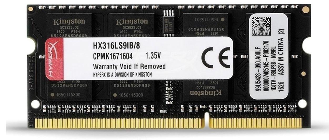 Оперативна пам'ять для ноутбуків HyperX SO-DIMM DDR3L 1600 MHz IMPACT 8 GB (HX316LS9IB/8) - фото 3