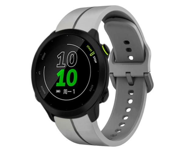 Ремешок для смарт-часов Silicone для Amazfit GTR Mini с пластиковой застежкой 20 мм Серый