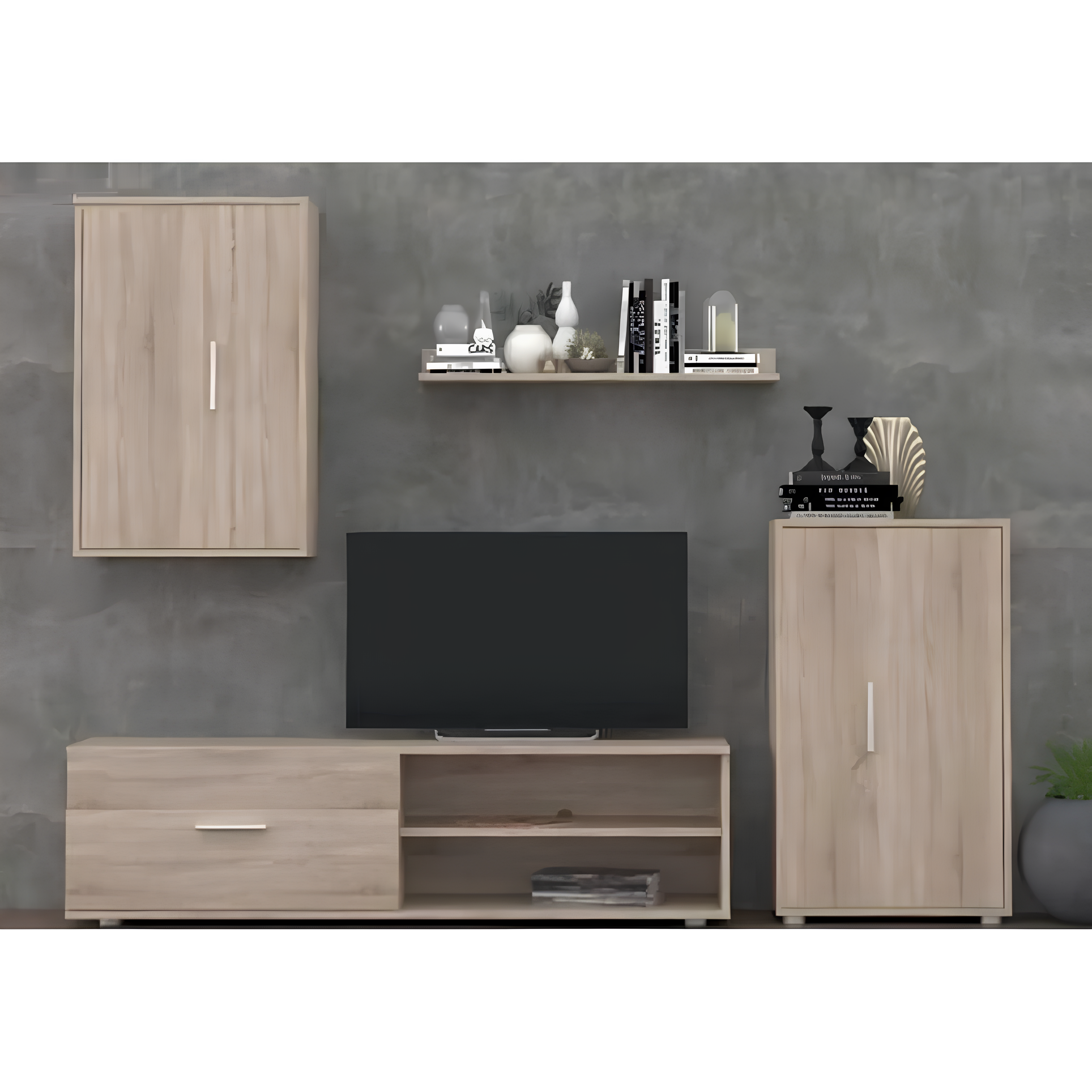 Стінка модульна для вітальні Гербор Міні Барато Дуб сонома (GRB-1914)