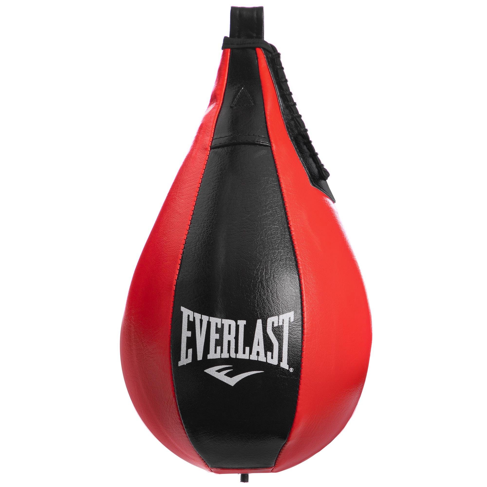 Груша пневматична підвісна Everlast 29x18 см Чорний/Червоний (BO-6315)