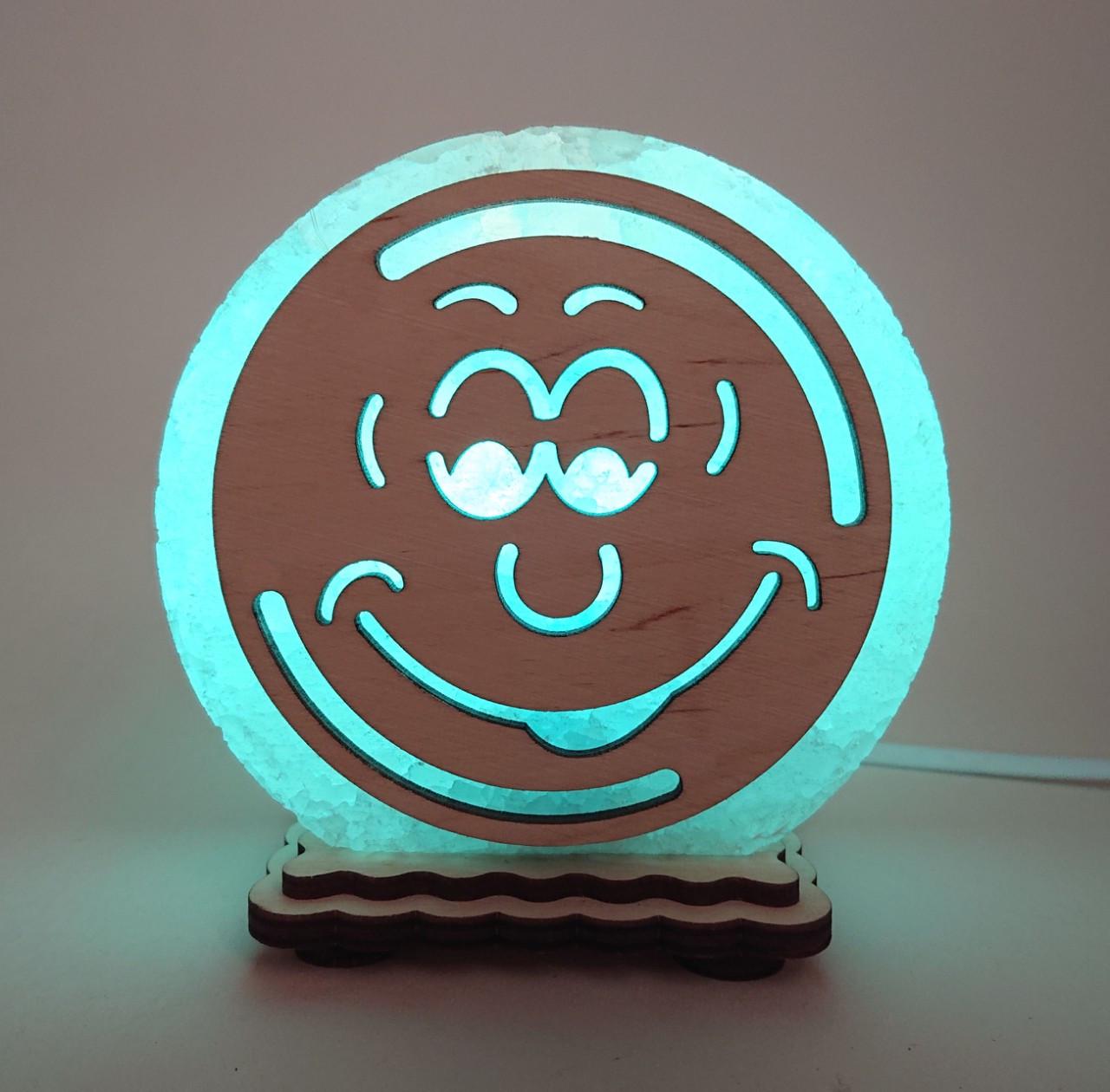 Соляной светильник Смайлик (KM-00012-b)