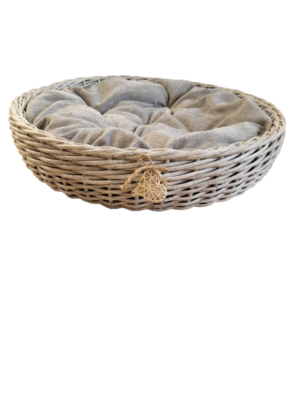 Лежак для животных из искусственного ротанга ручной работы M Белая береза (331009) - фото 1 Лежак для животных из искусственного ротанга ручной работы M Белая береза (331009) - фото 1