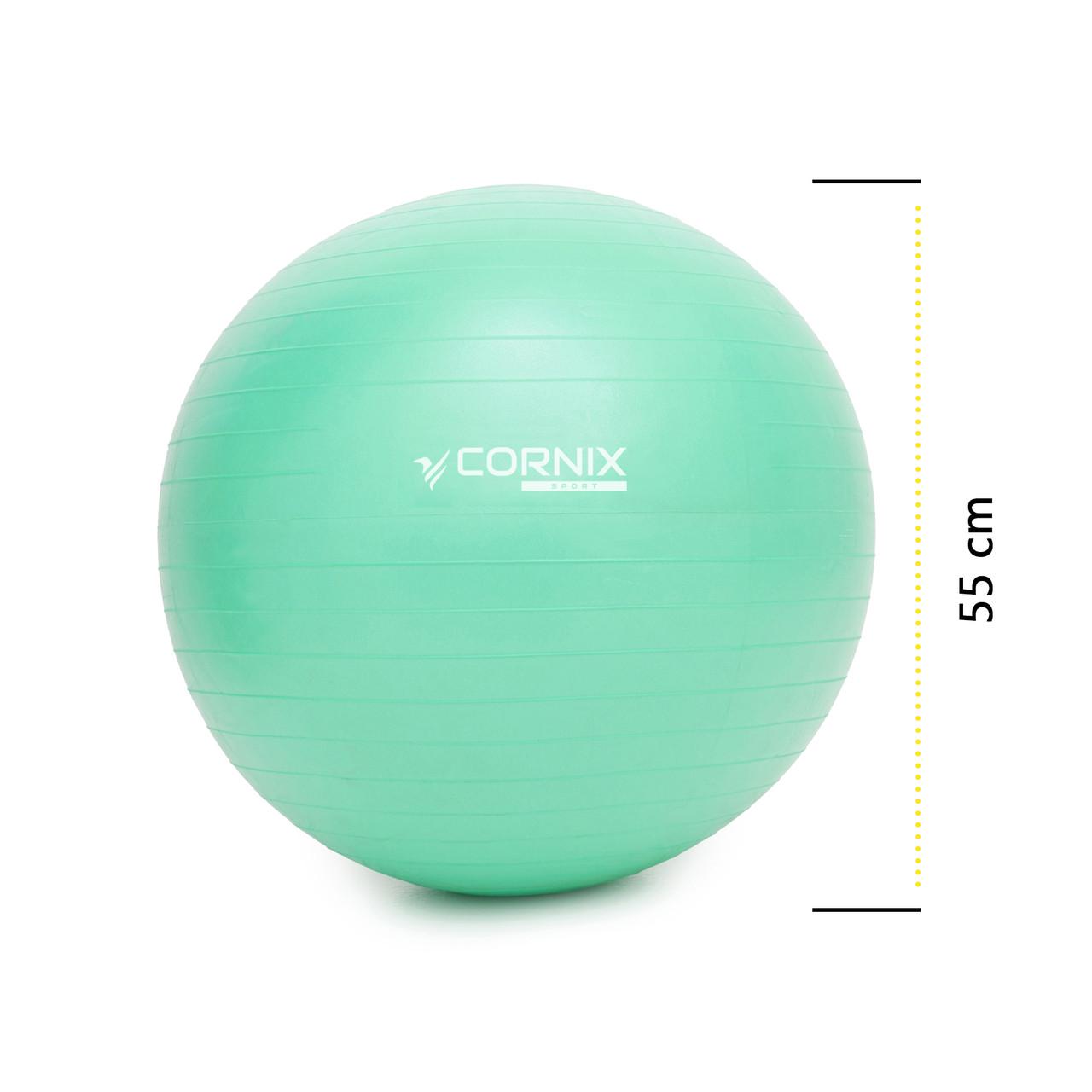 М'яч для фітнесу Cornix Anti-Burst 55 см XR-0360 Mint (2514760349) - фото 7 М'яч для фітнесу Cornix Anti-Burst 55 см XR-0360 Mint (2514760349) - фото 7