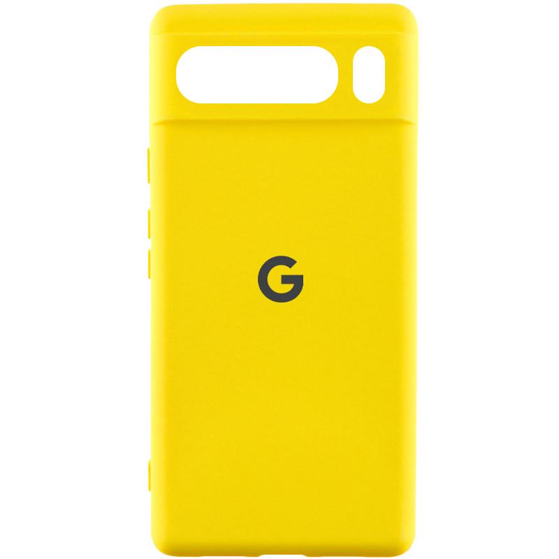 Противоударный чехол Silicone Cover Lakshmi Full Camera (AAA) with Logo для Google Pixel 8 Pro Желтый / Yellow