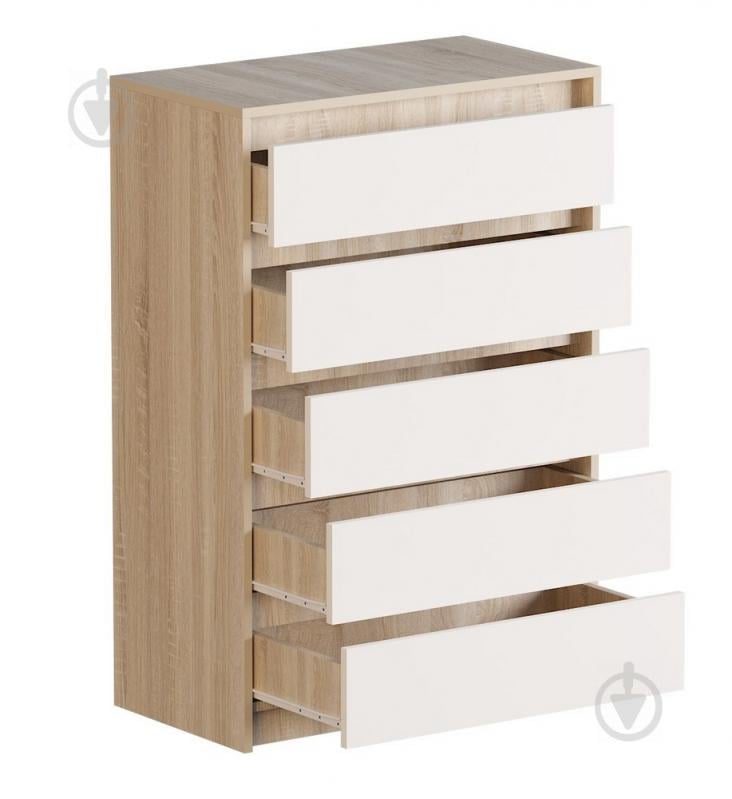 Комод для вещей Эверест Микс-1 Ролики сонома белый