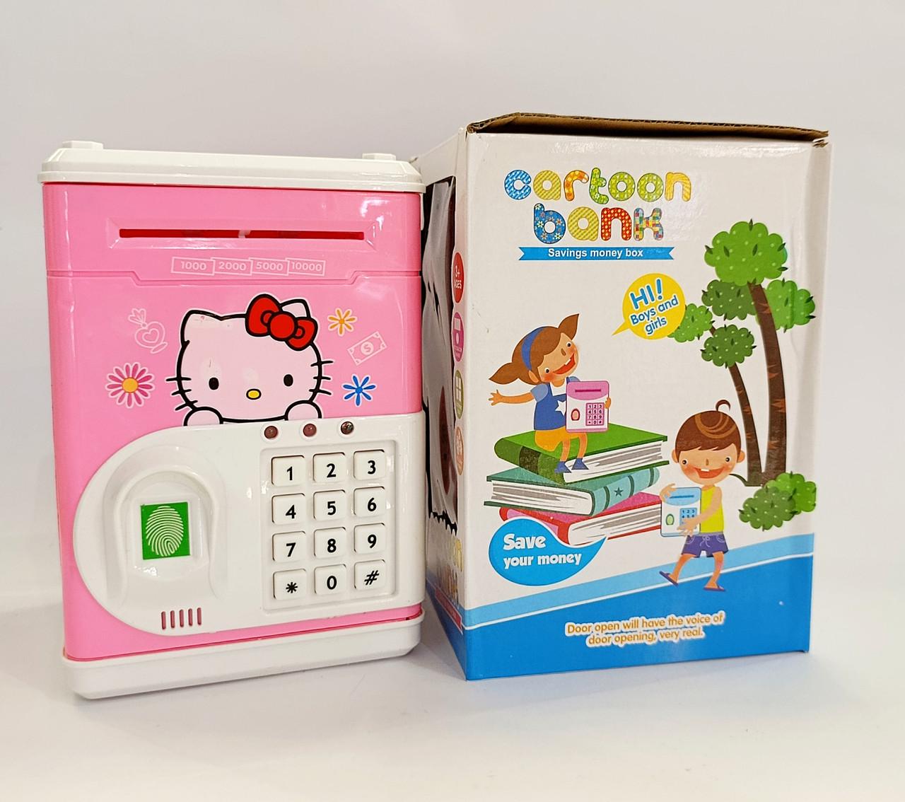 Сейф копилка Хэлло Китти с отпечатком пальца