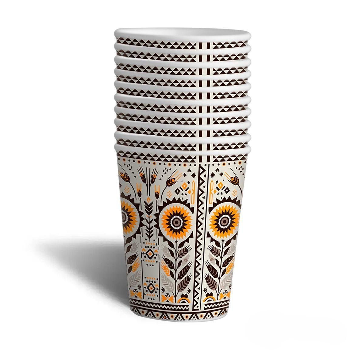 Стакан бумажный Система 98 250 мл С подсолнухами d76 мм 50 шт. (0137)