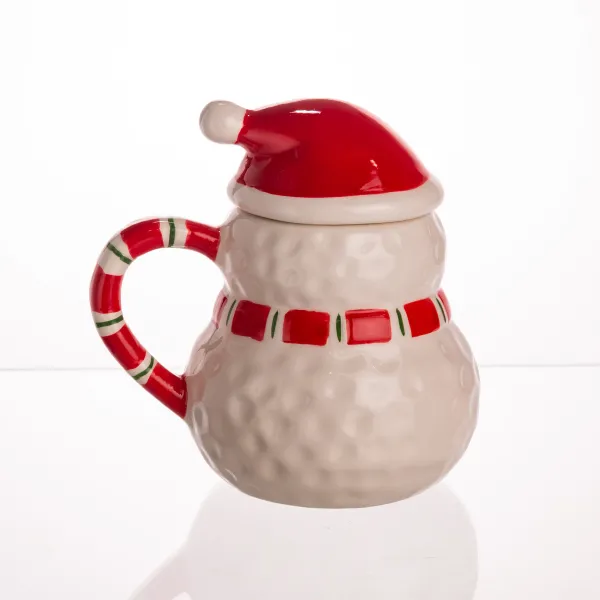 Чашка у вигляді шапки сніговика Snowman порцелянова з кришкою 400 мл Білий (21-107-CR-1-34) - фото 3 Чашка у вигляді шапки сніговика Snowman порцелянова з кришкою 400 мл Білий (21-107-CR-1-34) - фото 3