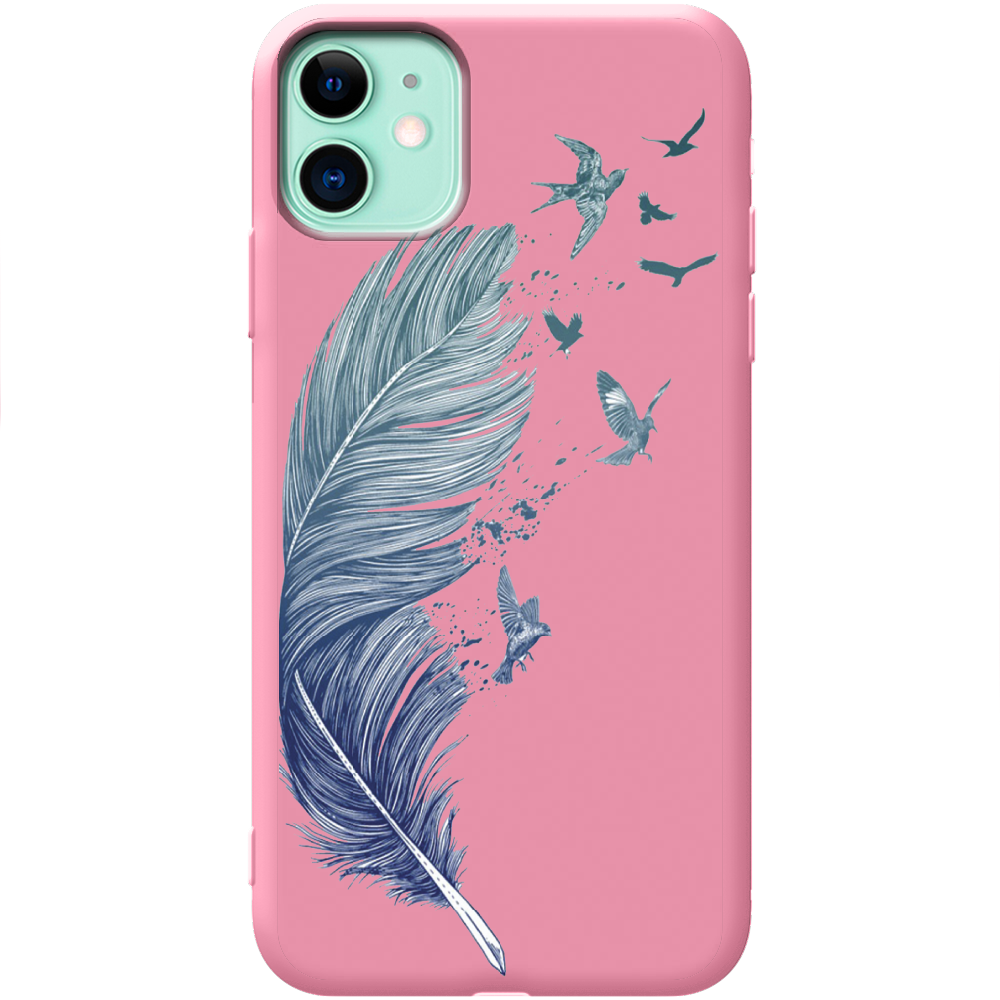 Чехол Boxface iPhone 11 Feather Розовый силикон (38184-cc38-43040)