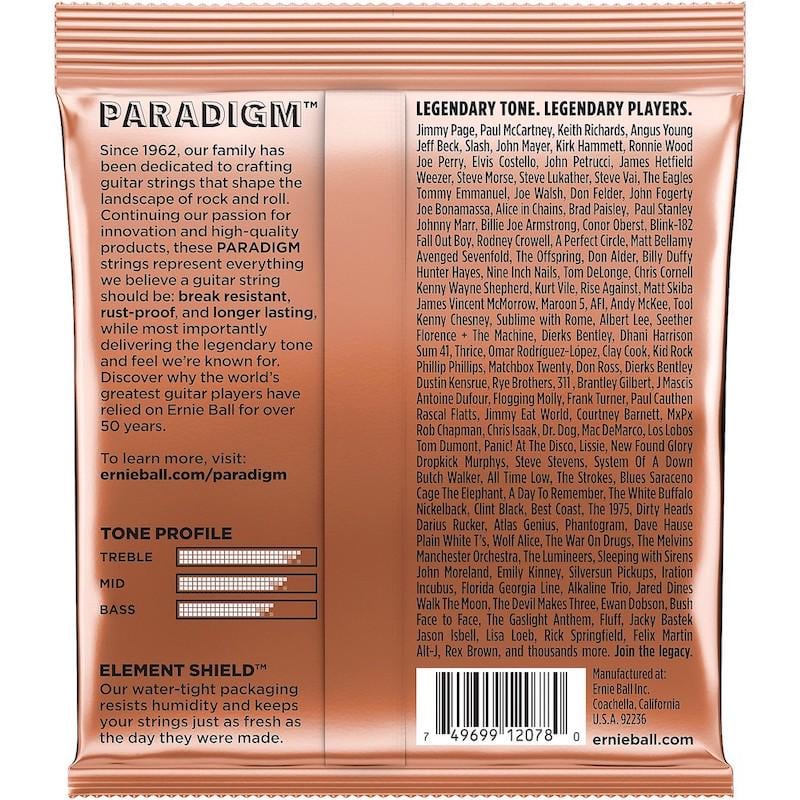 Струны Ernie Ball 2078 Paradigm Phosphor Bronze 11-52 Light (910) - фото 2