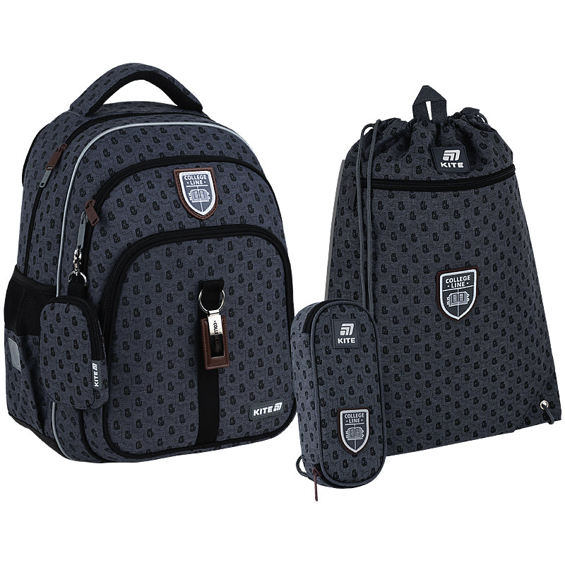 Школьный набор KITE Education College Line Boy SET_K25-763M-3 рюкзак/пенал/сумка (4063276263032)