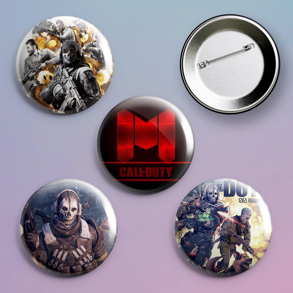 Значки на рюкзак с принтом игры Call of Duty Warzone 4 шт.