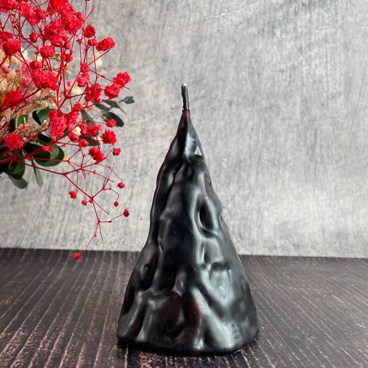 Восковая свеча Вулкан Черный (1407)