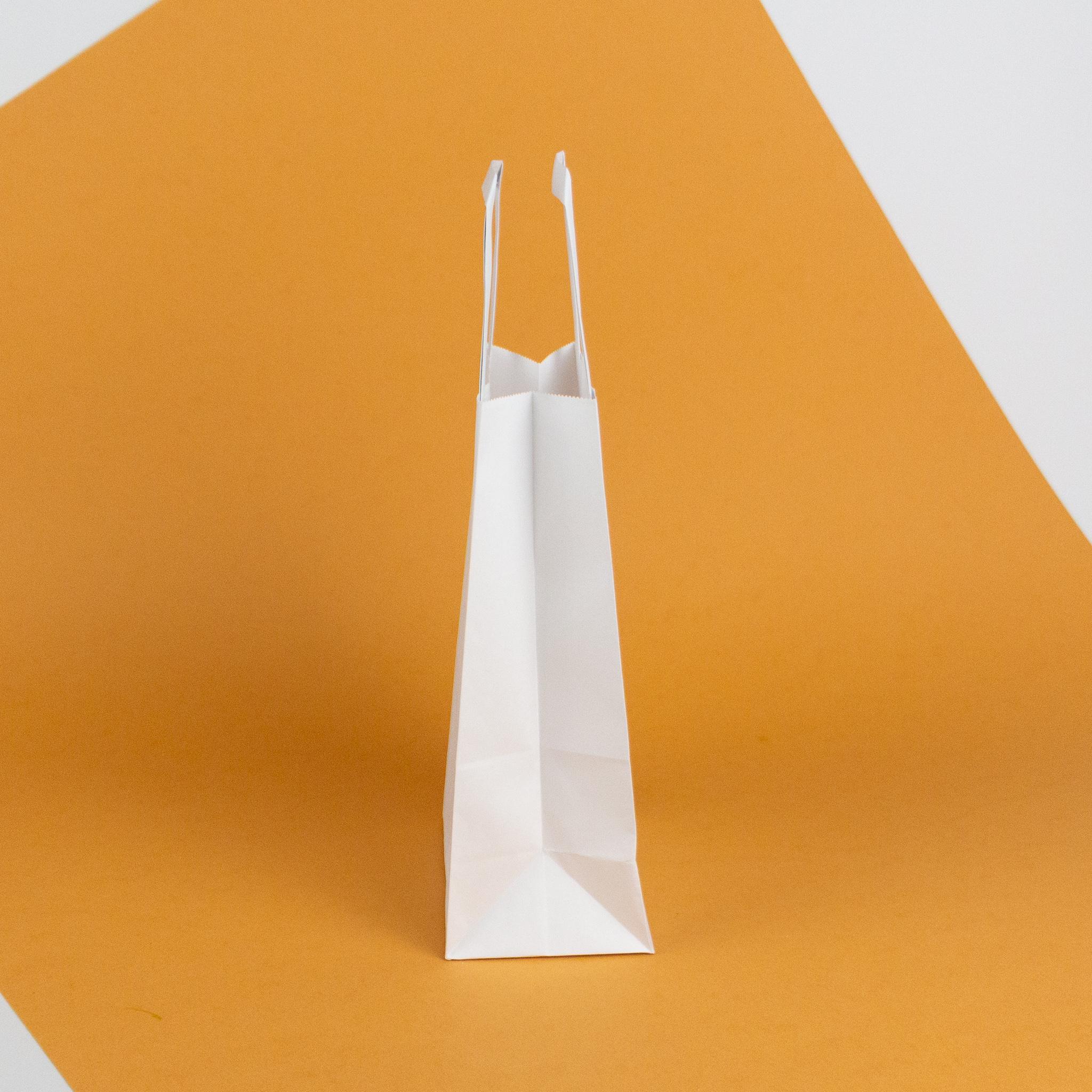 Пакет маленький бумажный с ручками 150х90х240 мм 50 шт. Белый - фото 4 Пакет маленький бумажный с ручками 150х90х240 мм 50 шт. Белый - фото 4