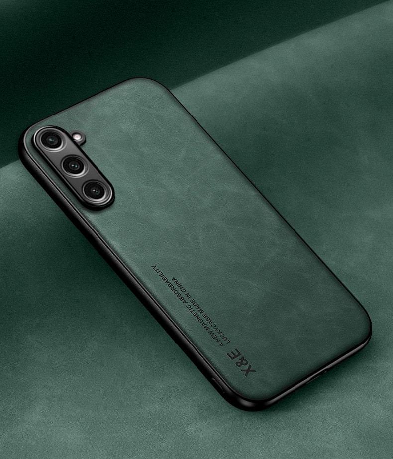 Кожаный чехол XnE Samsung Galaxy M34 5G M346 с металлической вставкой Green (34640-08)