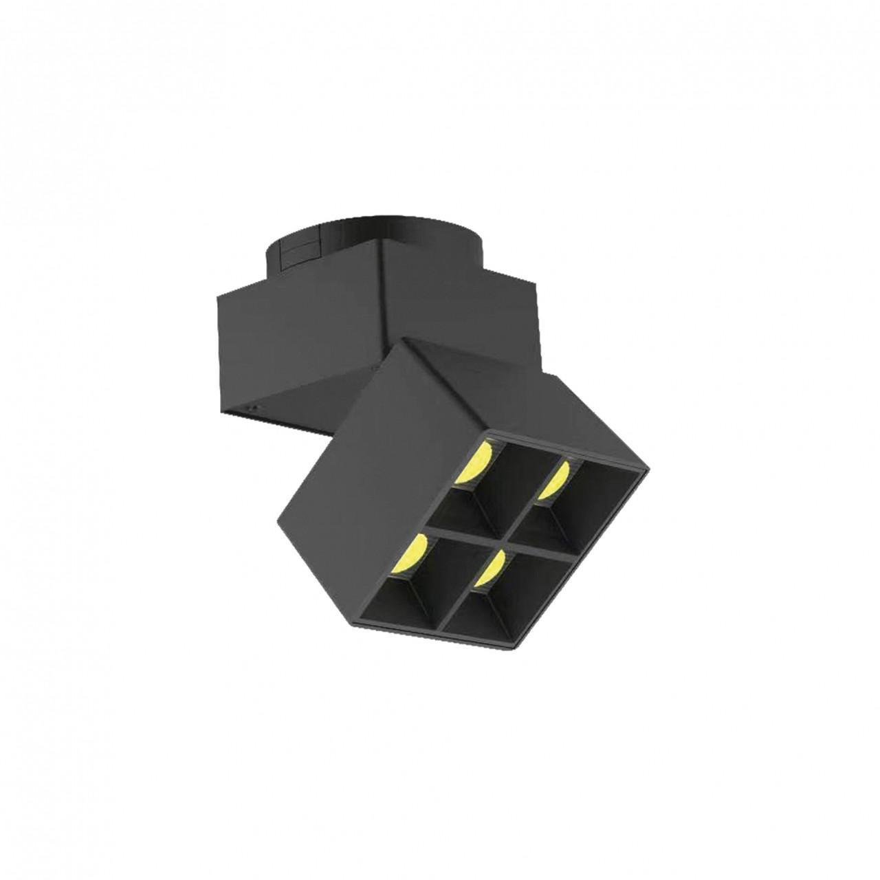 LED Светильник магнитный трековый поворотный VIDEX 7.5W 4000K 48V КУБ Black (VL-TRMS-LE24B) 30/ящ