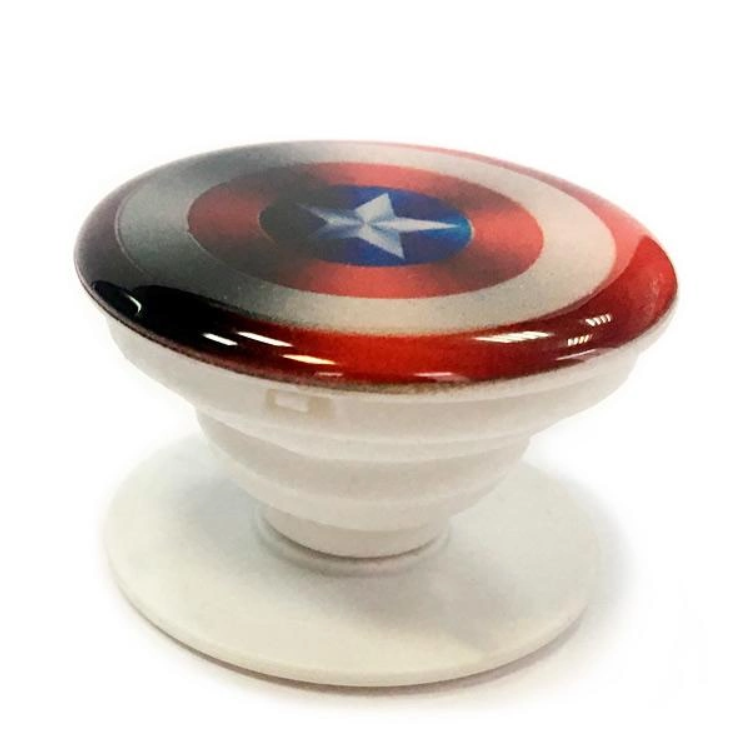 Попсокет держатель Fashion для телефона 3D Капитан Америка Белый (KG-10498) - фото 6