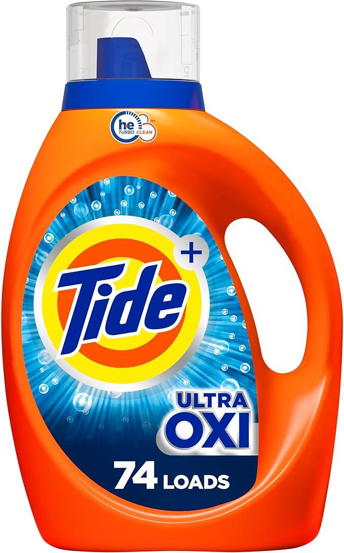 Пральний засіб рідкий Tide Ultra Oxi 74 завантаження, рідкий пральний порошок
