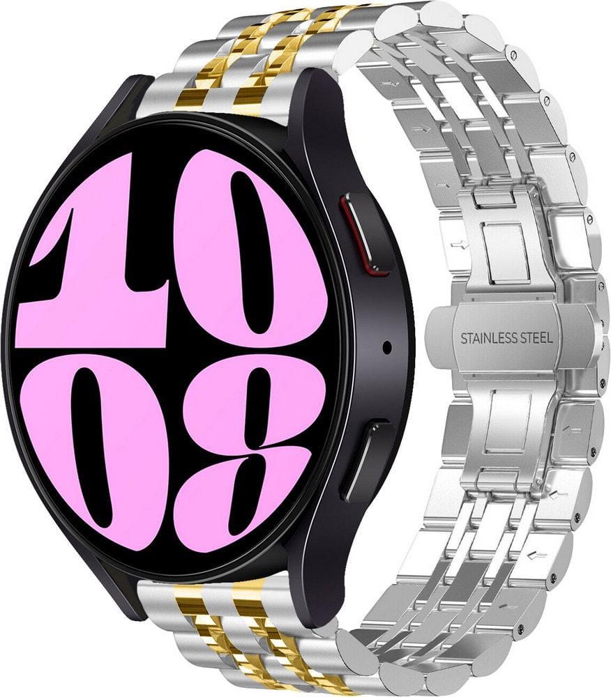 Браслет металлический Spinye Line для Galaxy Watch 6 40 мм Silver Gold (37548-67)
