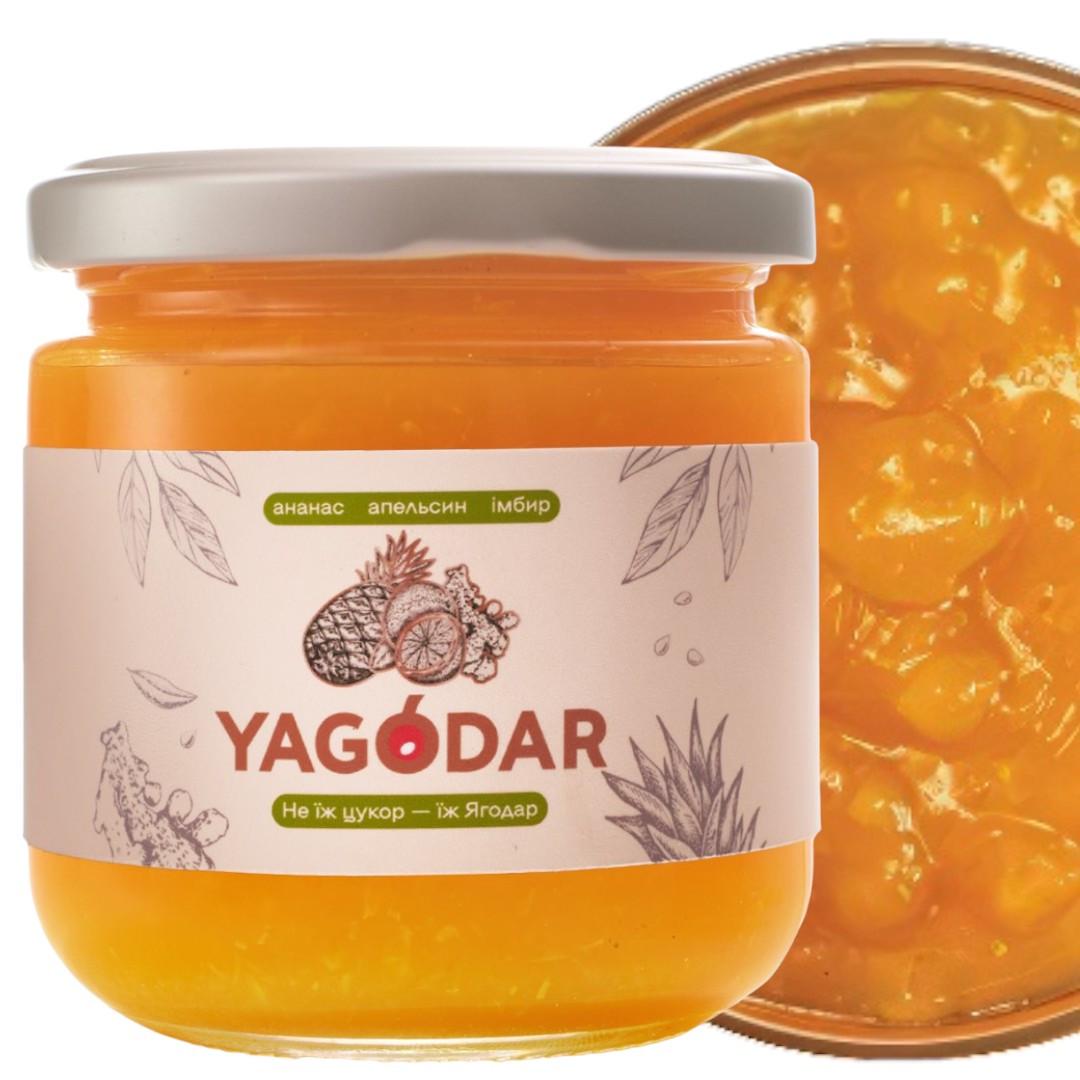 Набор джемов YAGODAR Смородина-Груша/Малина-Апельсин/Ананас-Апельсин/Ананас 4 шт. - фото 4 Набор джемов YAGODAR Смородина-Груша/Малина-Апельсин/Ананас-Апельсин/Ананас 4 шт. - фото 4