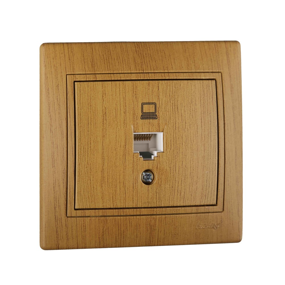 Розетка компьютерная Lezard Mira Дуб классический матовый