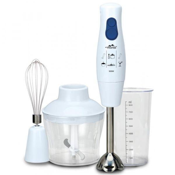 Блендер Monte MT-1902W 500 Вт 3в1 Білий (1046047)