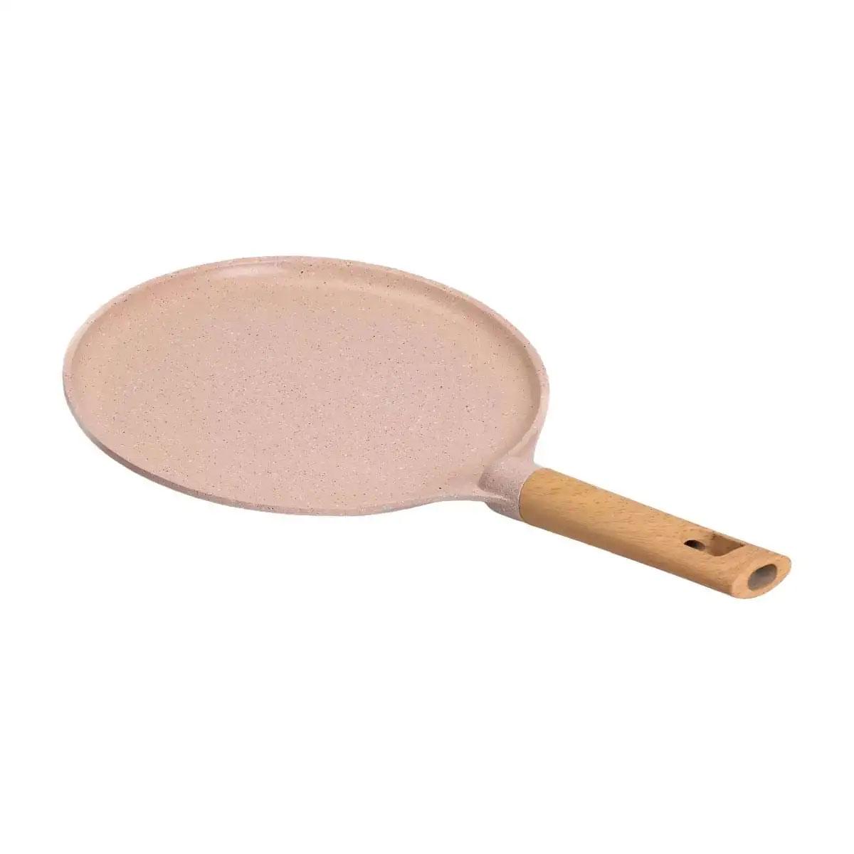 Сковорода блинная алюминиевая MGC с мраморным антипригарным покрытием толстое дно 26 см Бежевый (5201) - фото 5 Сковорода блинная алюминиевая MGC с мраморным антипригарным покрытием толстое дно 26 см Бежевый (5201) - фото 5