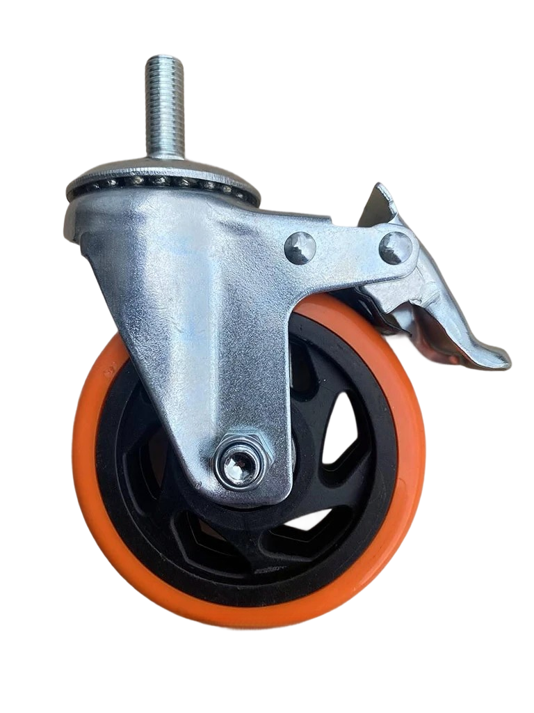 Колесо поворотное PVC с тормозом на штифте 100 мм (1849059957) - фото 3